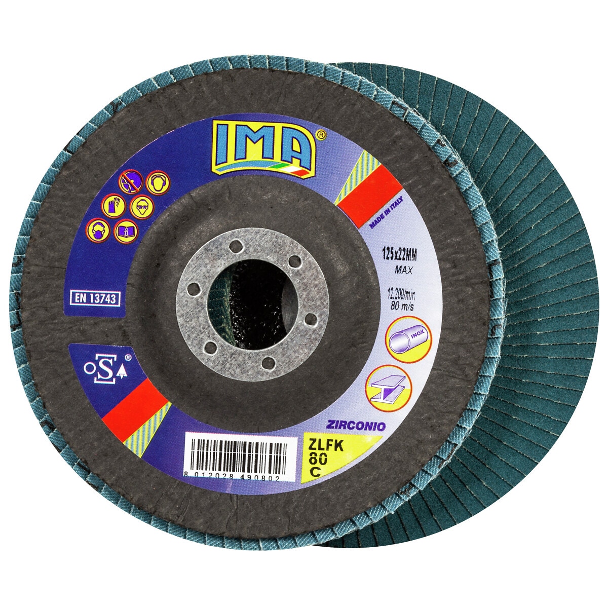 Lāpstiņu disks 125 mm g80 cirkons