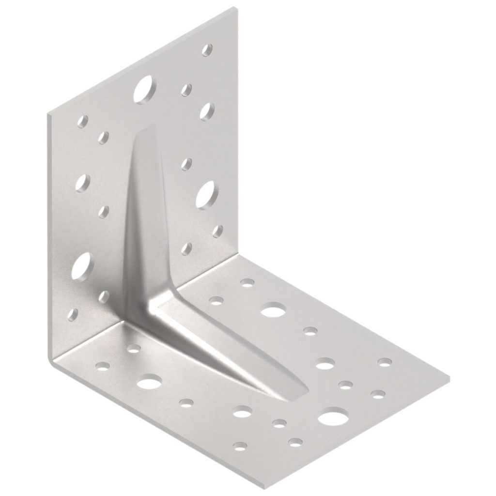 Stūra stiprinājums 105 × 105 × 90 × 2,5 mm, A4, CE (Reinprecht)