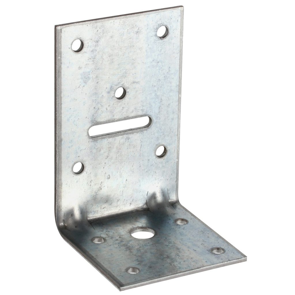 Leņķa stiprinājums P1 90 × 60 × 60 × 2,5 mm, 10 mm skrūves caurums