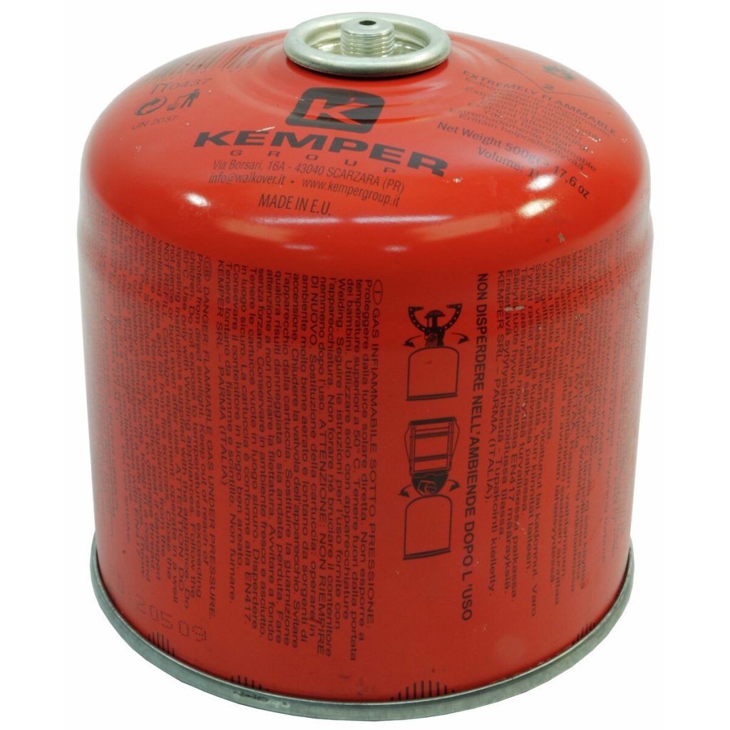 Kempings gāzes kasetne 460g 7/16" vārsts