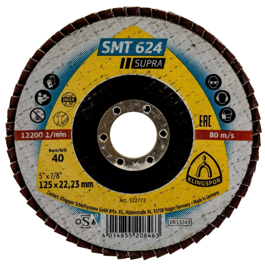 Lāpstiņu disks 125 mm g40 smt624