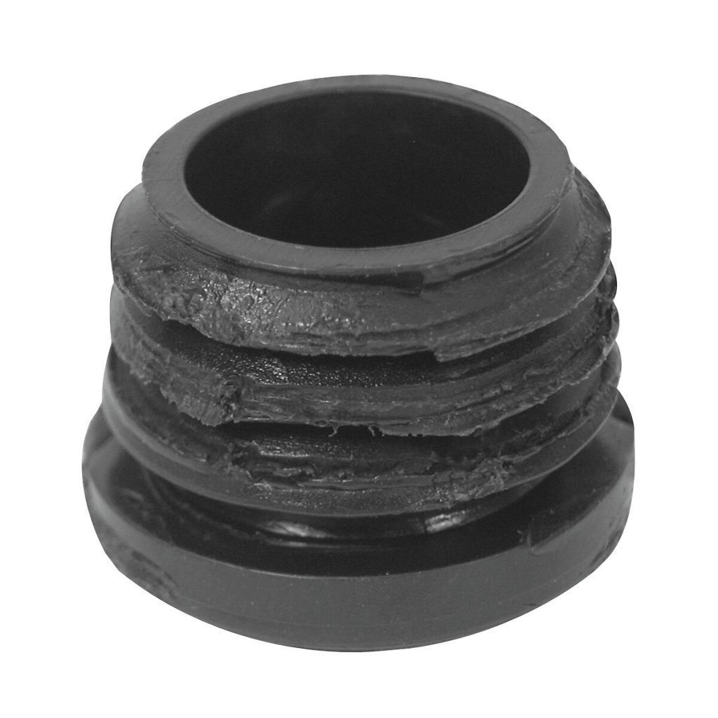 Plastmasas aizbāžnis 22 mm apaļš melns