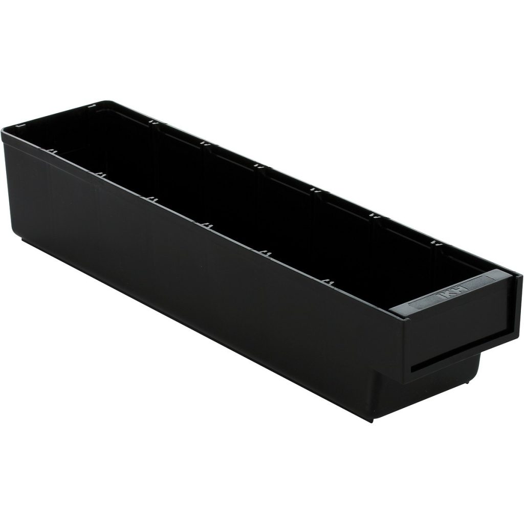 Plastmasas kaste 400x94x80 melns