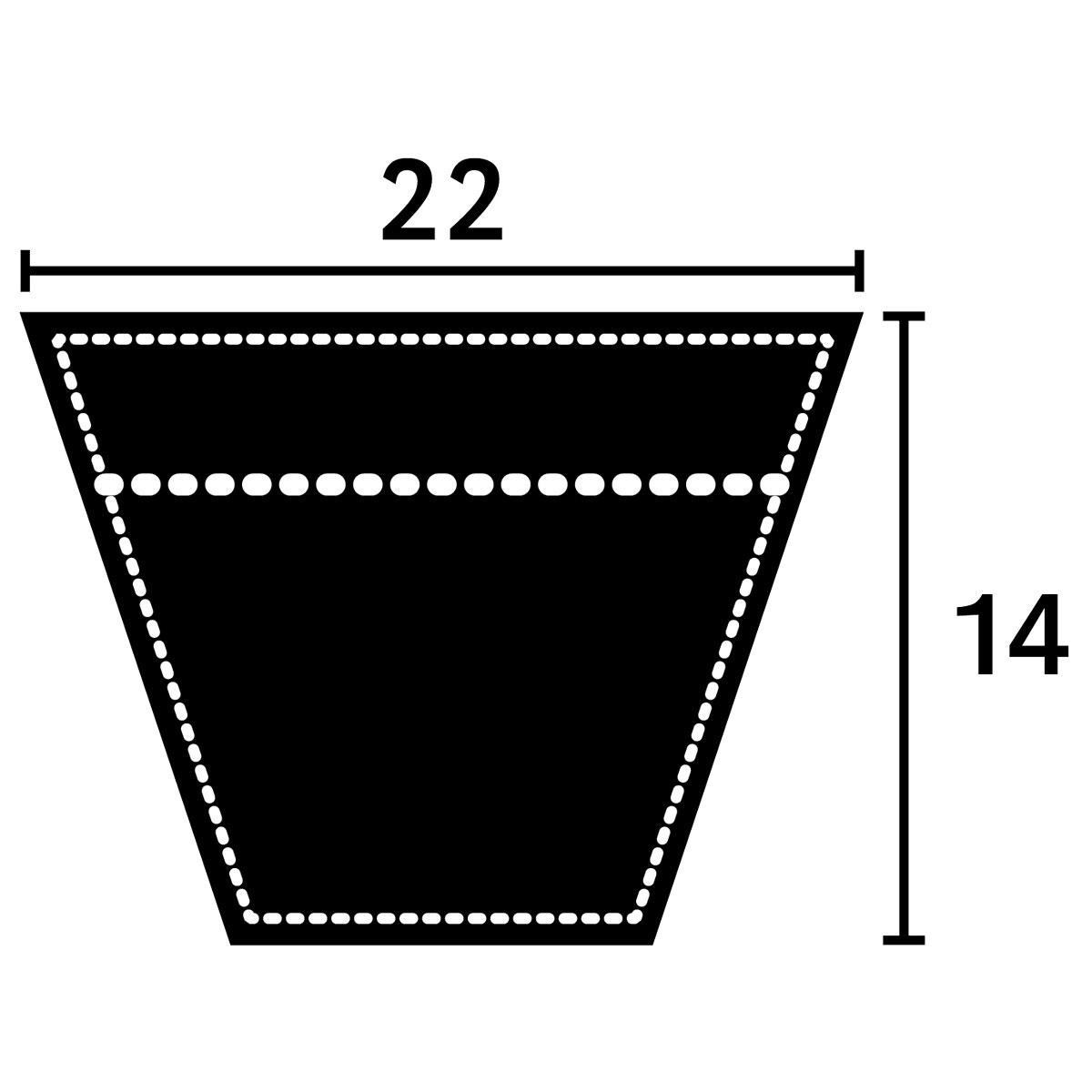 V veida josta 22x2160li