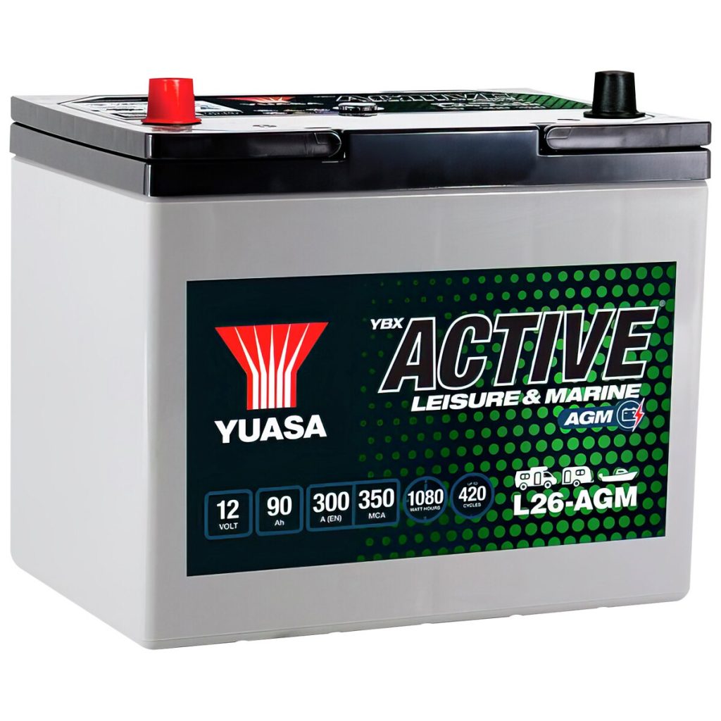 AKUMULATORS YUASA 90AH AGM +- 259X168X232