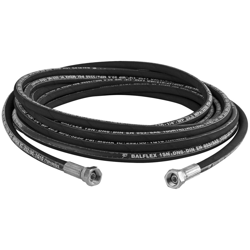 SPIEDIENA ŠĻŪTENE 3/8"F-3/8"F 10M 210BAR 100DEG