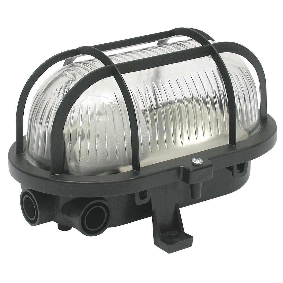 Lampa plastmasas režģis 60w ip44 e27 melns