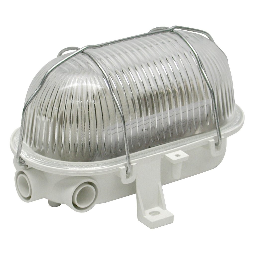 LAMPA TĒRAUDA REŽĢIS 60W IP44 E27 BALTA