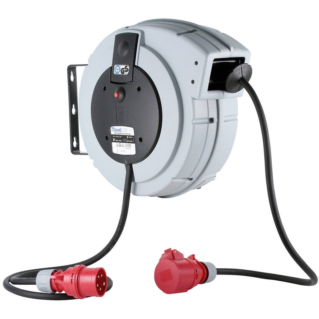 Izvelkamais kabeļa rullis 15 m gumijas 400v