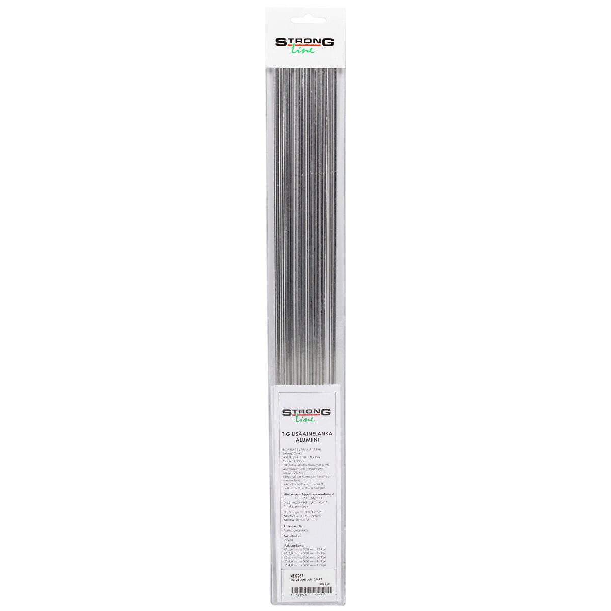 Tig metināšanas materiāls al 3,0 x500mm a5356 mg5 16 p