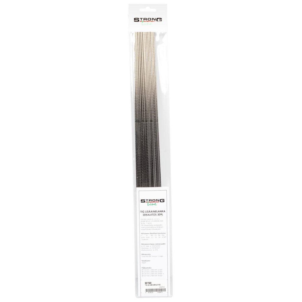 Tig metināšanas materiālu maisījums 309l 2,4 x500mm 316l 20