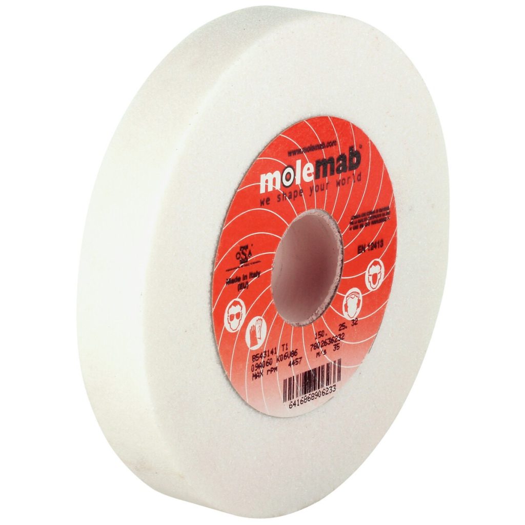 Slīpripa 150×25×32 mm G60, balts smirģelis