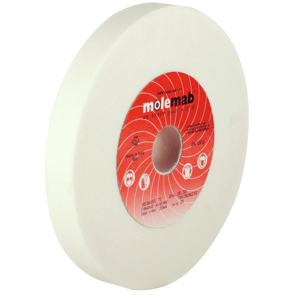 Slīpripa 200×25×32 mm G60, balts smirģelis