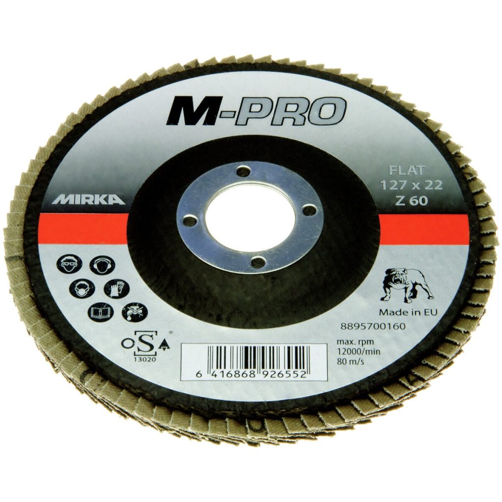 Lāpstiņu disks 127 mm g60 zir m-pro inox plakans