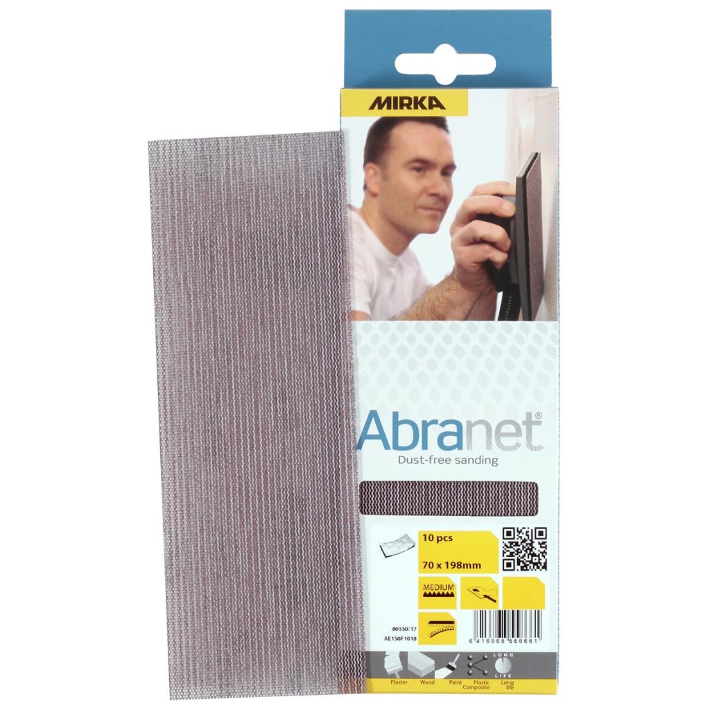 Smilšpapīrs 70x198mm p240 abranet 10 gab.