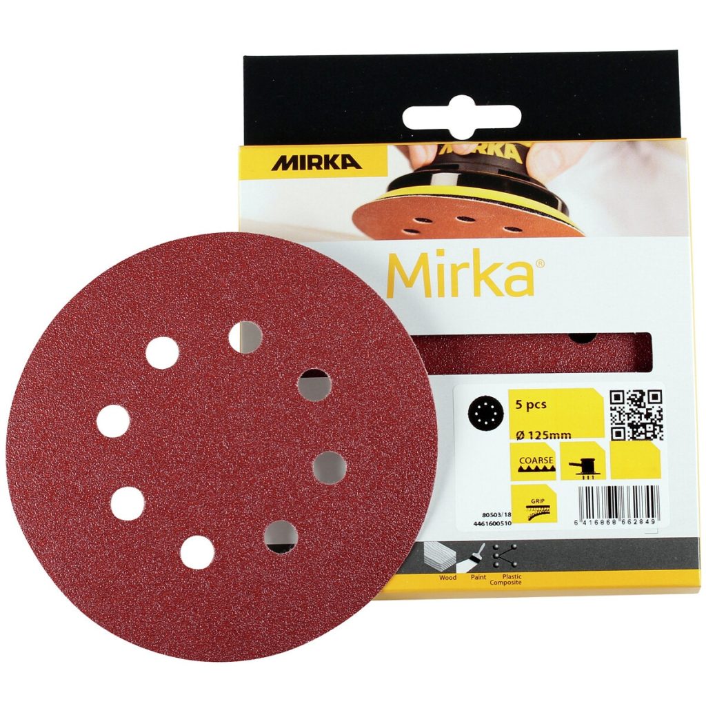Slīpēšanas disks 125mm 8h p100 sarkans 5 gab.