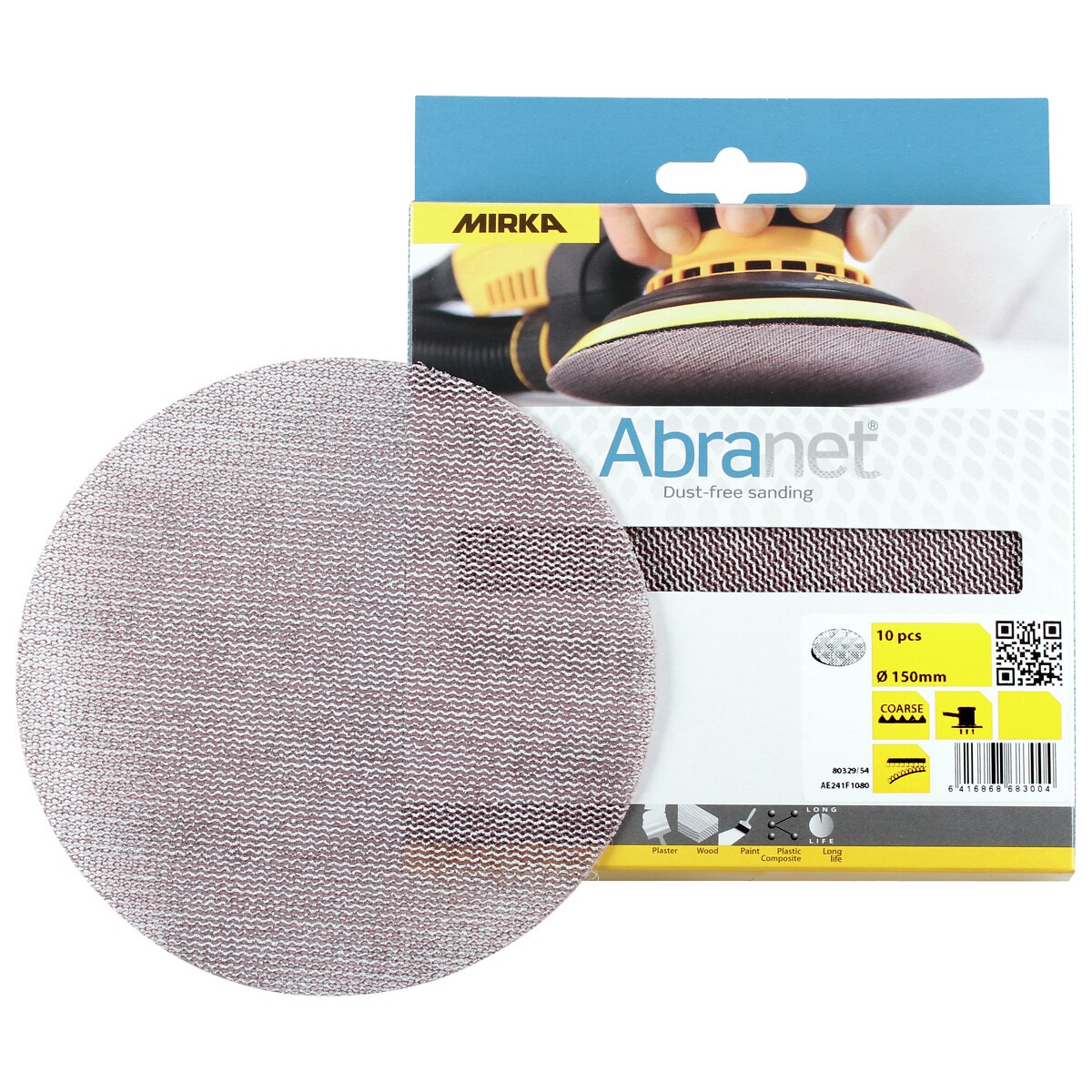 Slīpēšanas disks 150mm p120 abranet 10 gab.