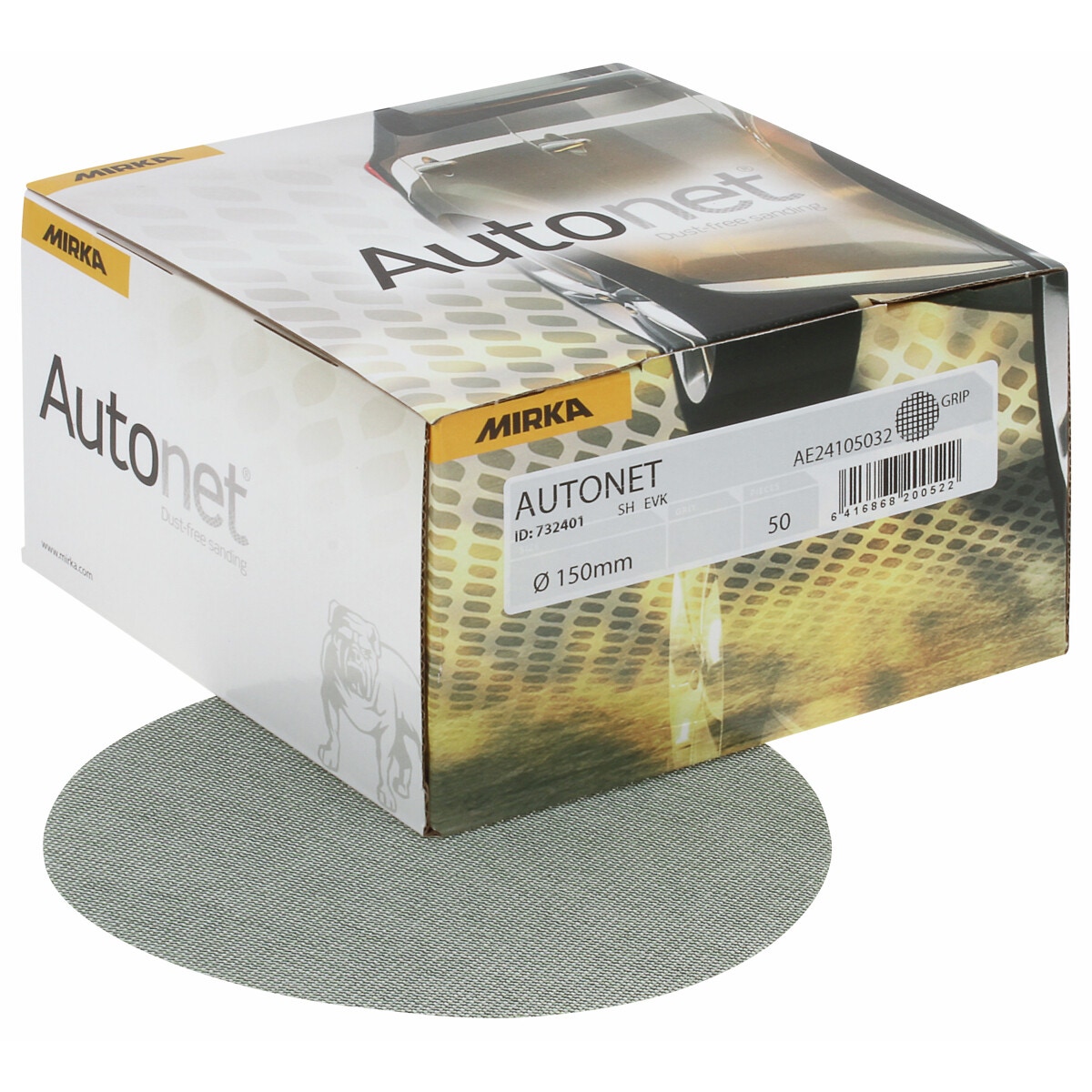 Slīpēšanas disks 150mm p500 autonet 50 gab.