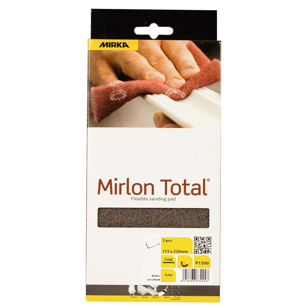 Abrazīvais spilventiņš 115x230mm 1500uf mirlon kopā 3gab.