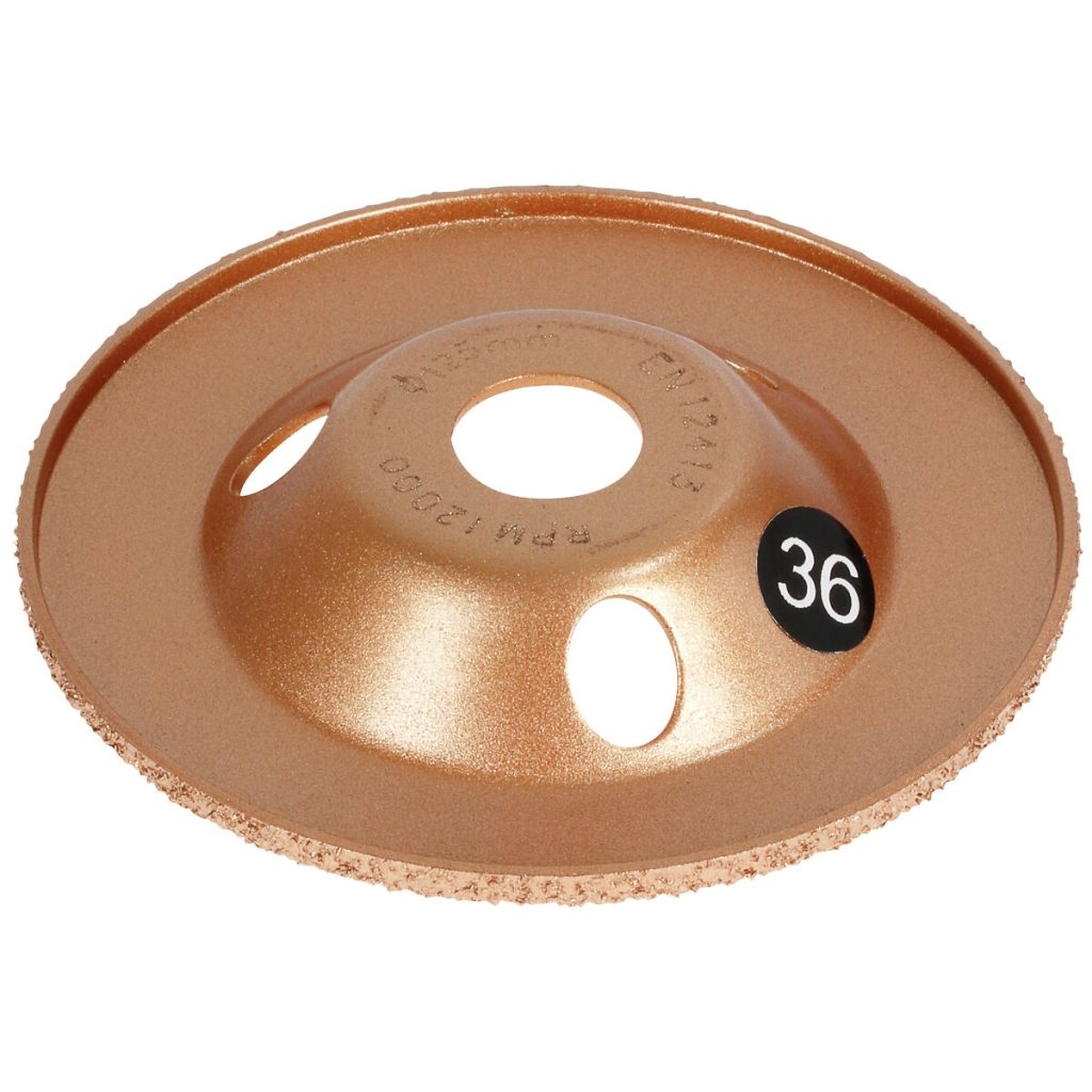 Karbīda ritenis 125x22mm g36 10degr
