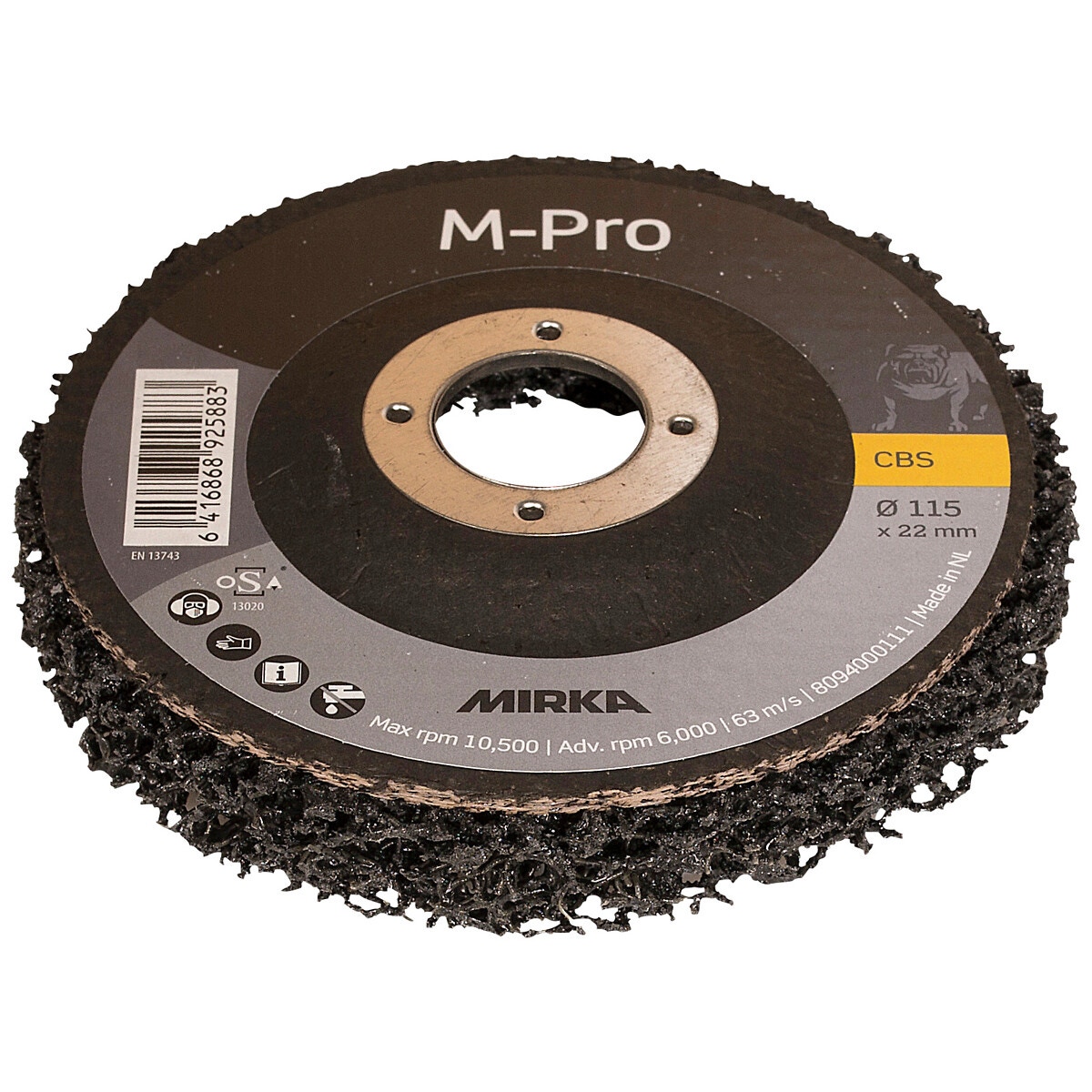 Tīrīšanas un noņemšanas disks cbs fv 115x22mm