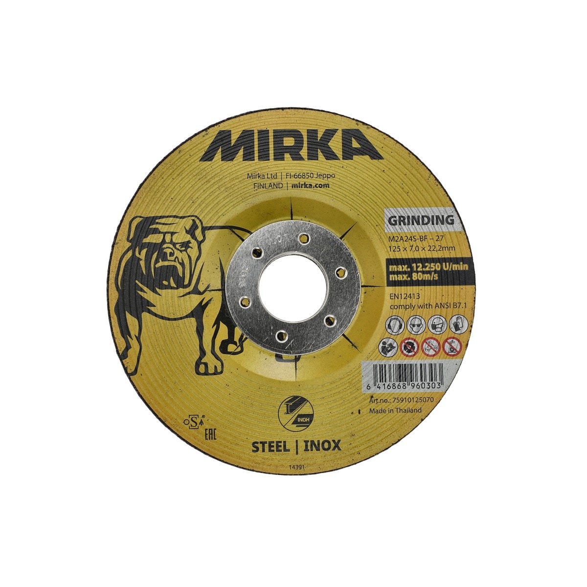 Slīpēšanas disks 125×7,0x22,2mm inox