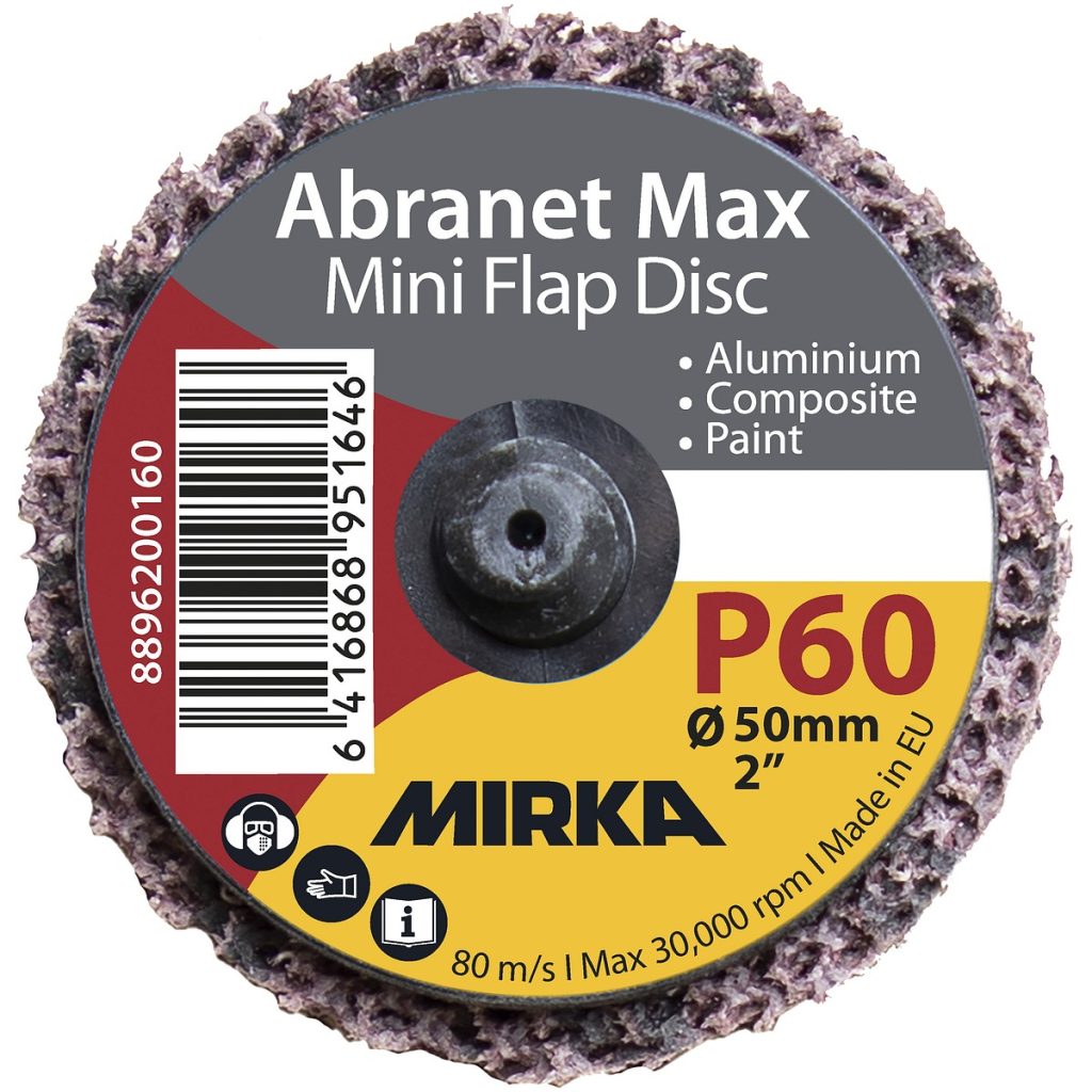 ABRANET MAX MINI LĀPSTIŅDISKS P60 50 MM AR ĀTRU FIKSATORU 2 GAB.