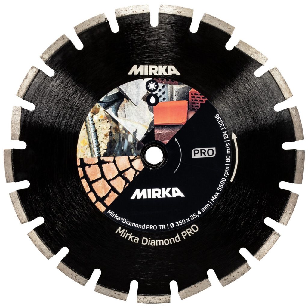 Griešanas disks dimanta 350×25,4mm mirka asfalta