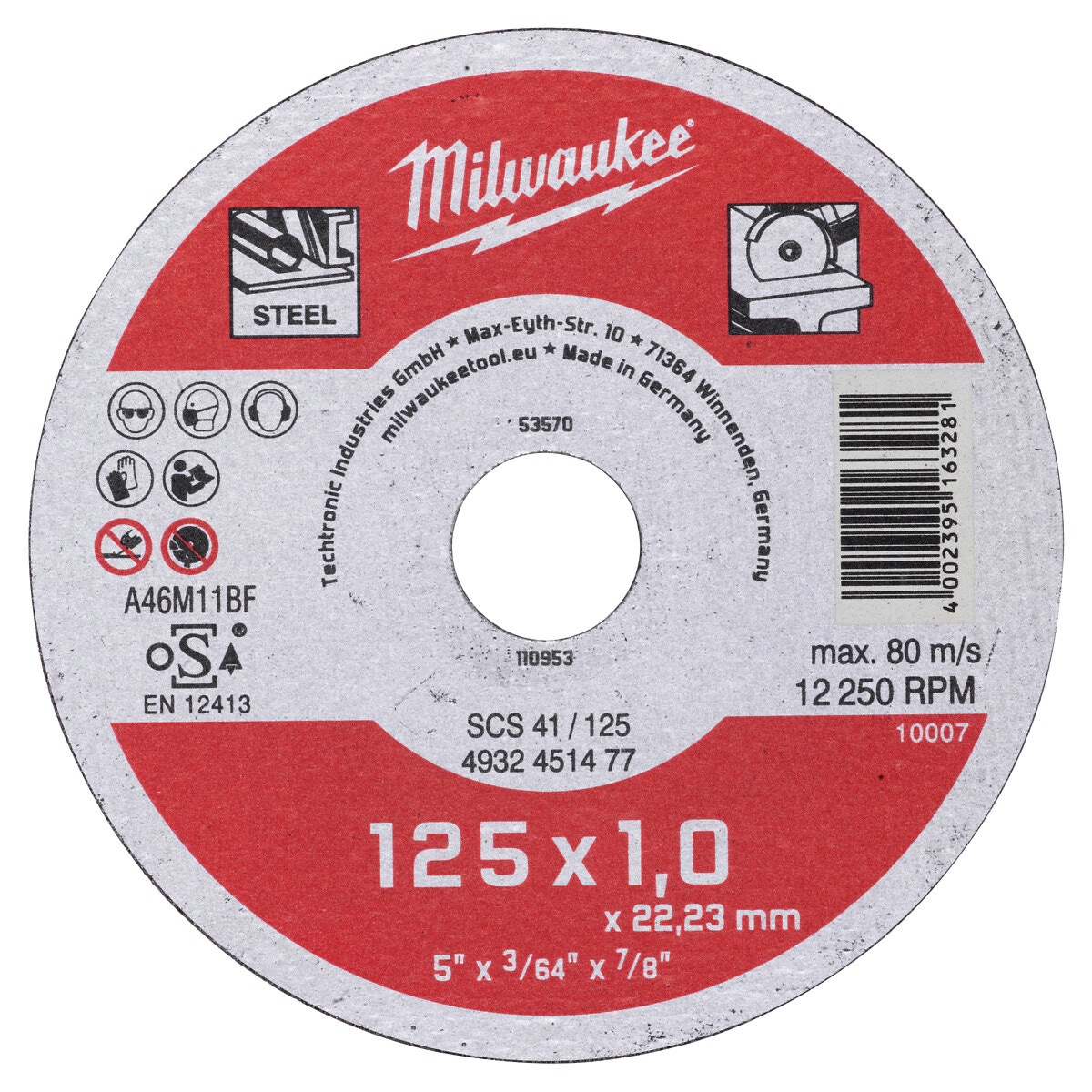 Griešanas disks 125x1mm ctr thin
