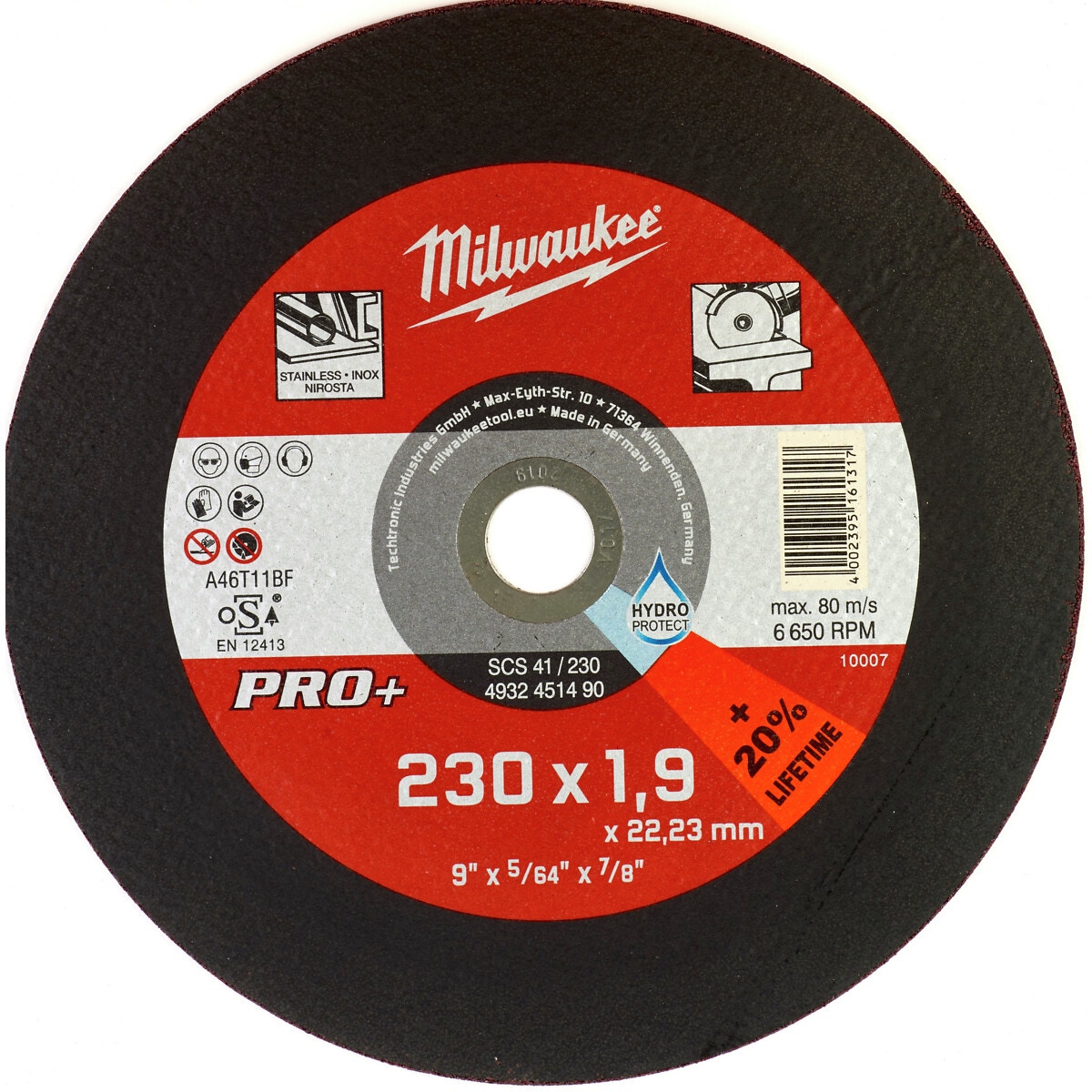 Griešanas ripa 230×1,9×22,2 mm pro+ scs 41 inox