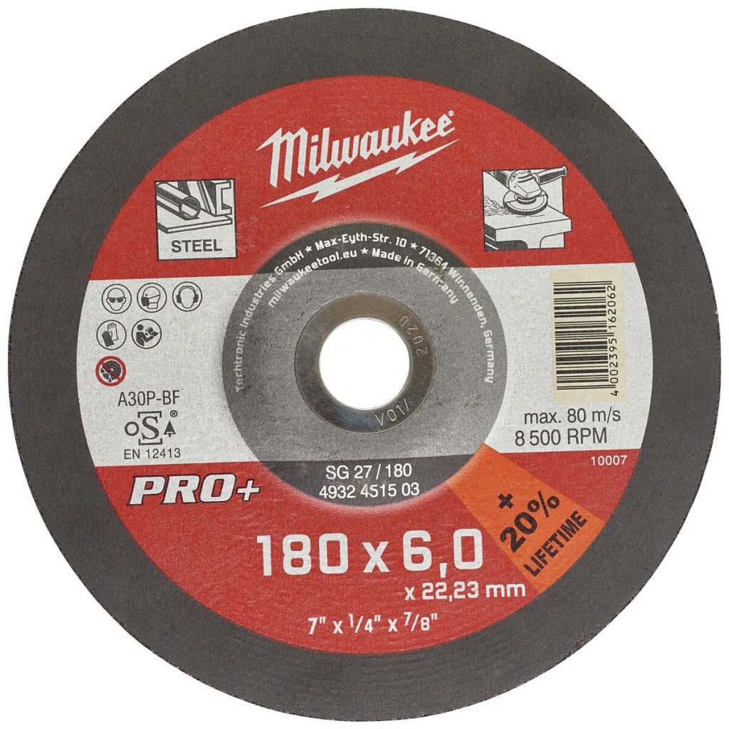 Slīpēšanas disks 180×6,0x22,2mm pro+ sg 27
