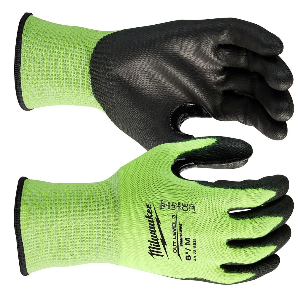 Cimdi hi-vis cut lvl 3/c m/8