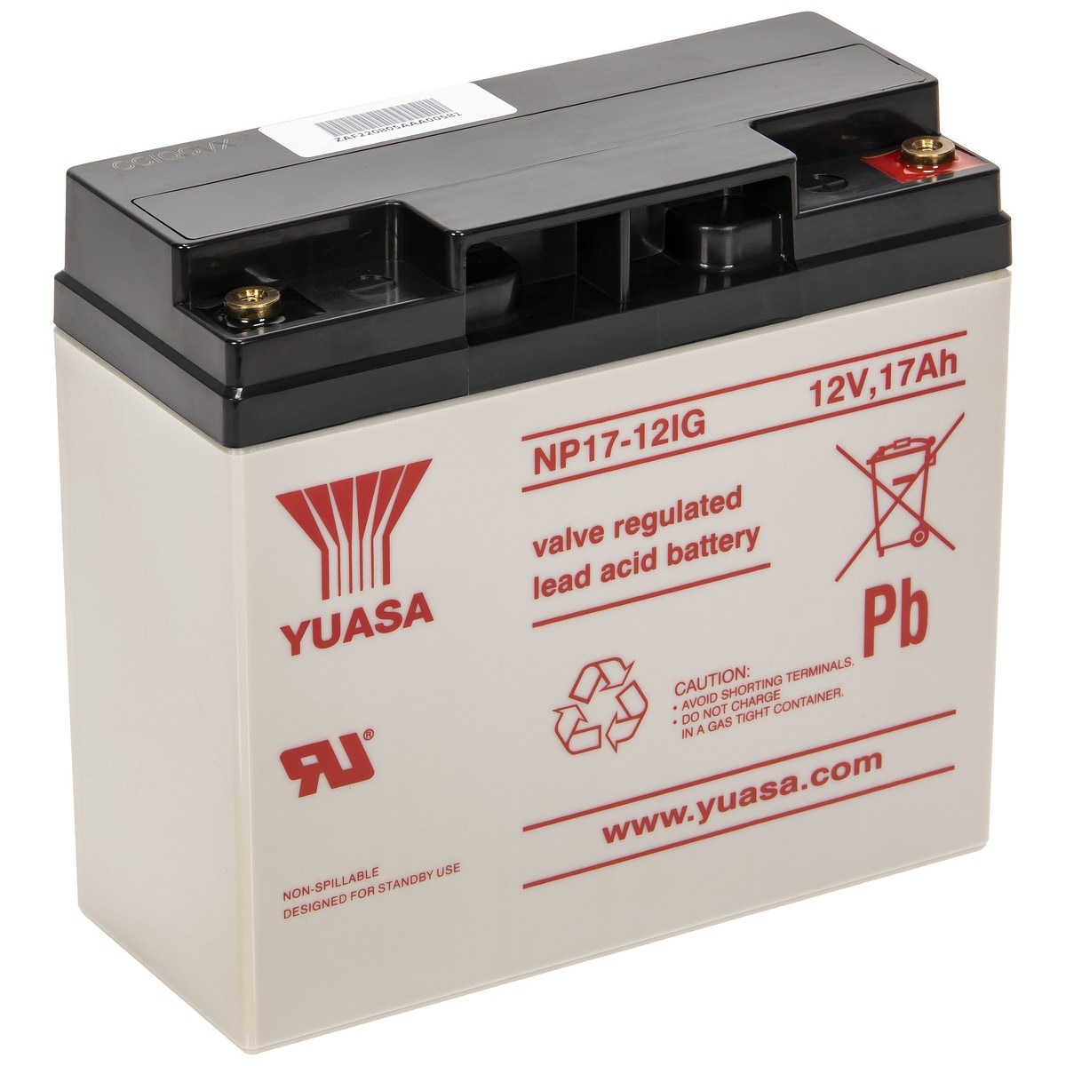 AKUMULATORS YUASA INDUSTRIAL 12V/17A 181X76X167