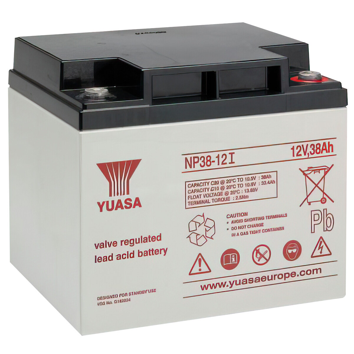 AKUMULATORS YUASA INDUSTRIAL 12V/38A 197X165X170