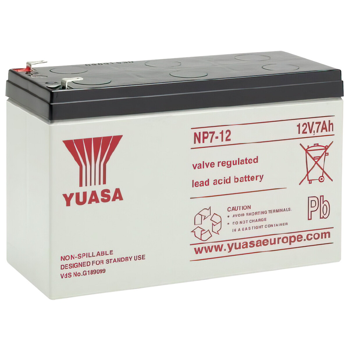 AKUMULATORS YUASA INDUSTRIAL 12V/7A 151X65X97,5