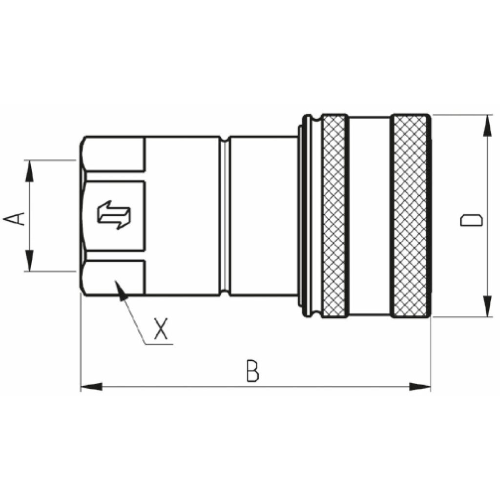 ĀTRĀKA SAVIENOJUMA IEKŠĒJAIS PUSH-PULL 1/2" BSP ĀTRĀKS
