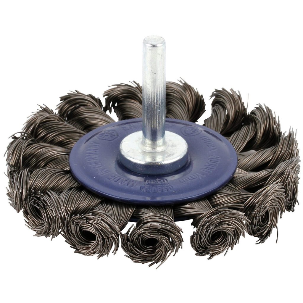 Riteņu birste 6mm kāts 75x12mm tērauda stieple 0,35mm