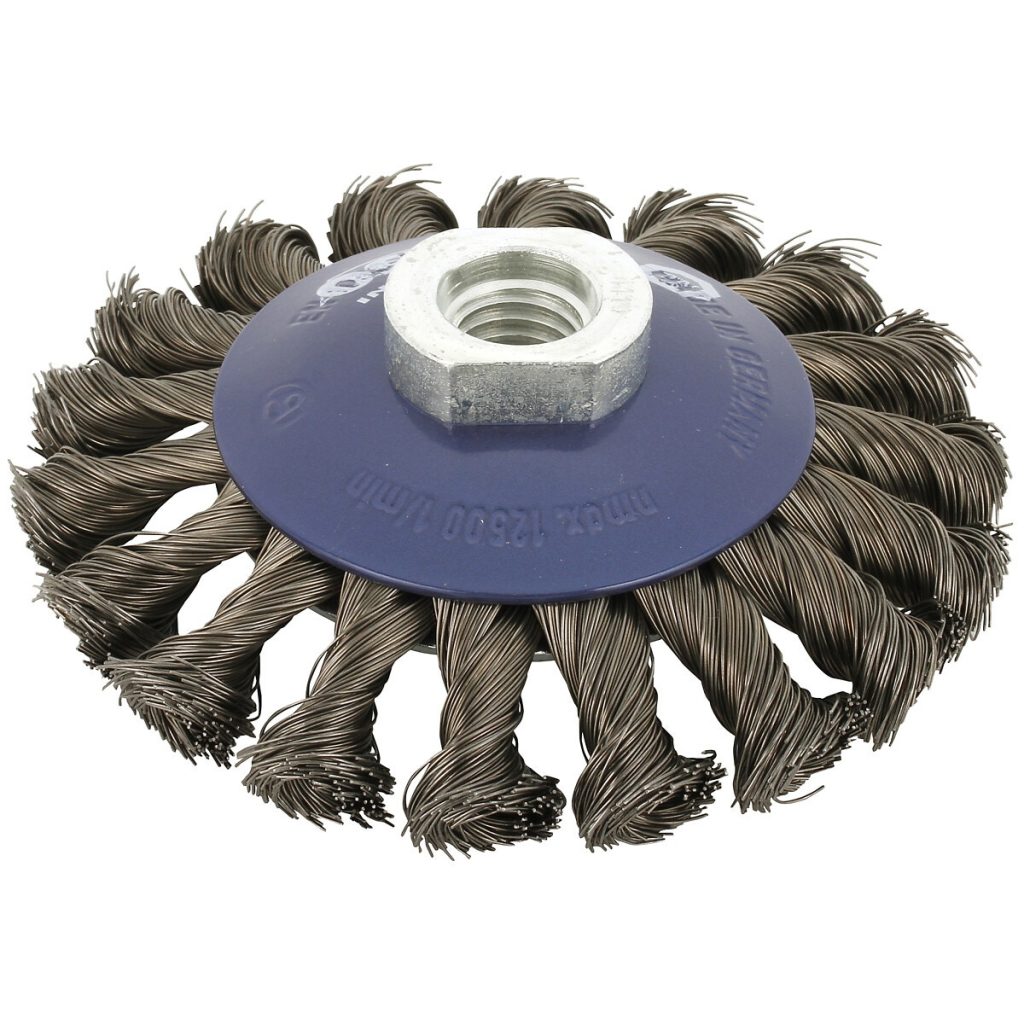Riteņu birste m14 100x13mm tērauda stieple 0,35mm
