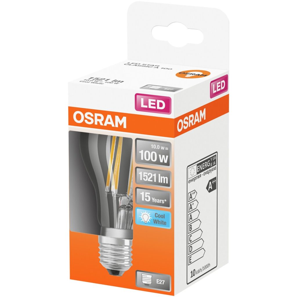 Led zvaigzne classic a caurspīdīga 100 bez apgaismojuma 11w/840 e27