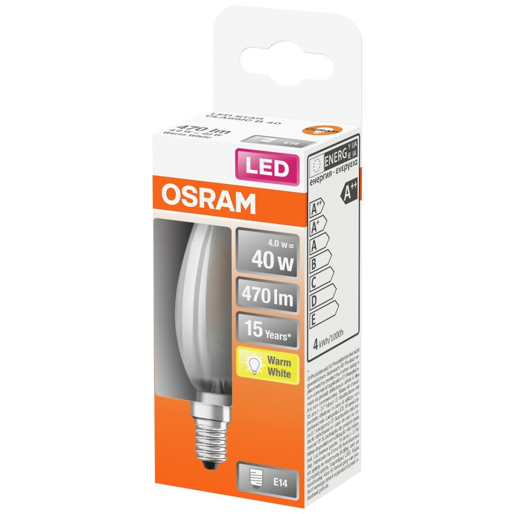Led zvaigzne classic b matēts 40 bez apgaismojuma 4w/827 e14