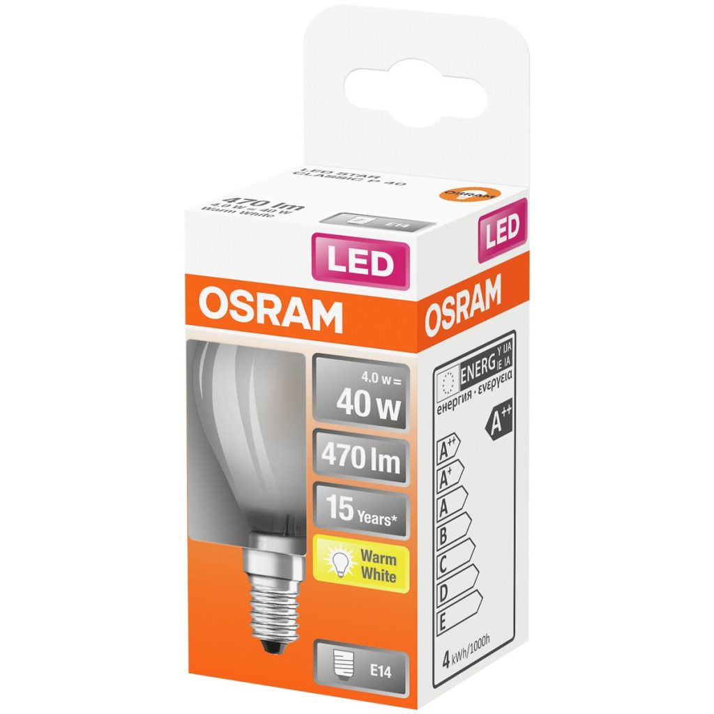 Led zvaigzne classic p matēts 40 bez apgaismojuma 4w/827 e14