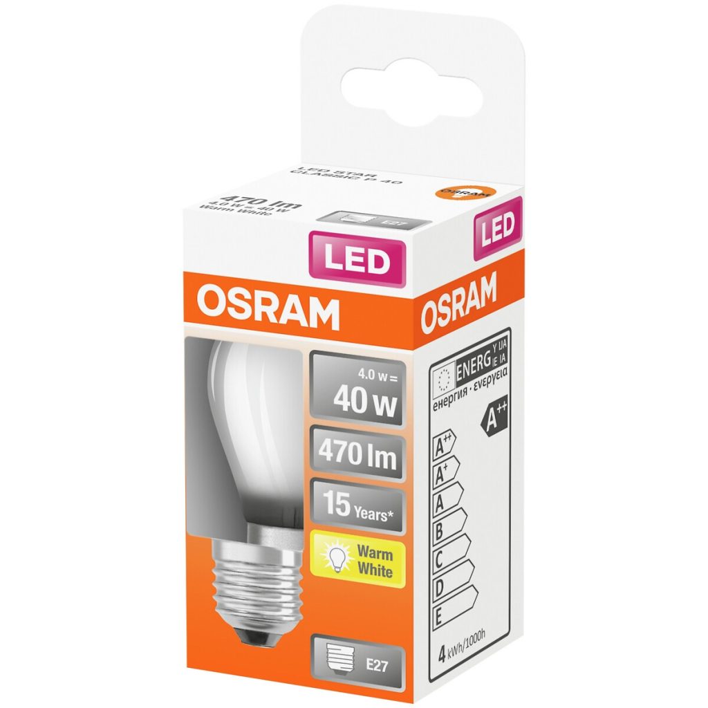 Led zvaigzne classic p matēts 40 bez apgaismojuma 4w/827 e27