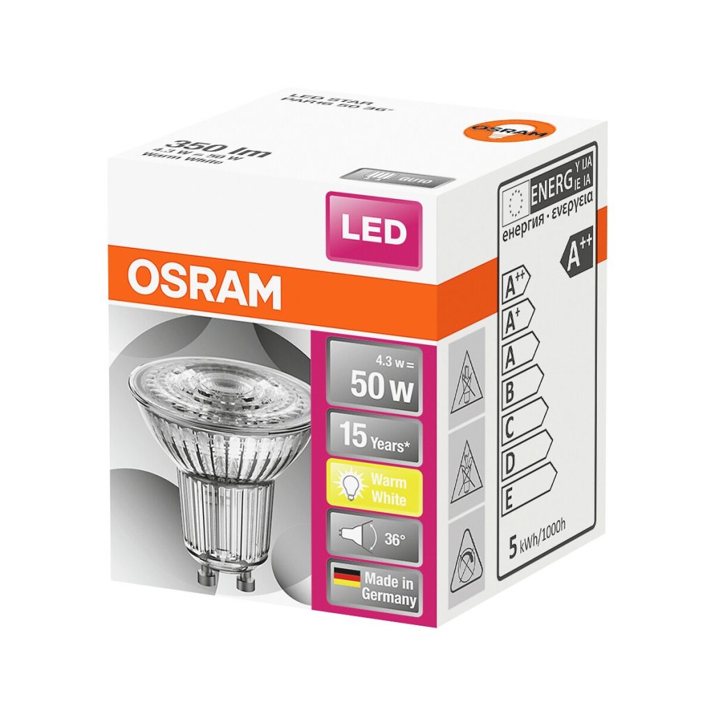 Led zvaigzne par16 50 non-dim 36degr. 4,3w/827 gu10