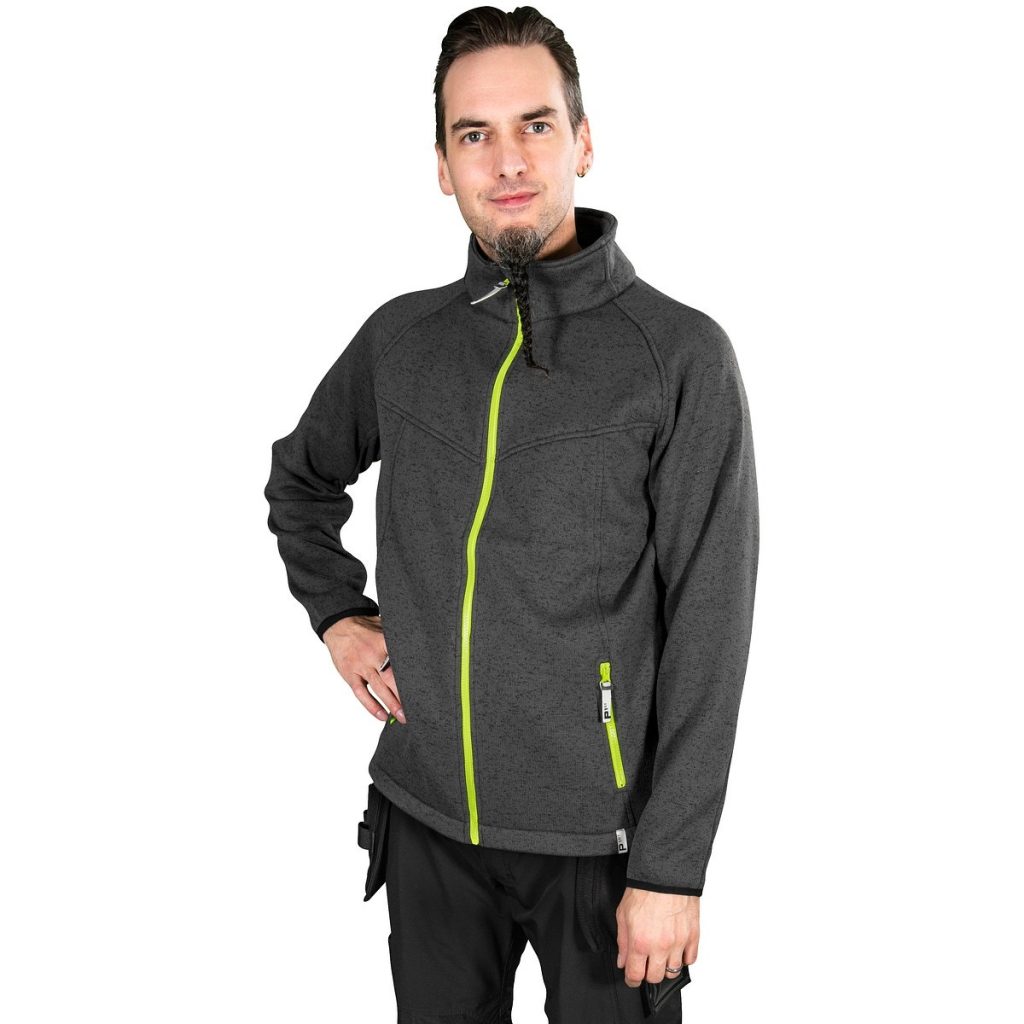 Trikotāžas flīsa jaka 3xl antigor d.grey melange/f