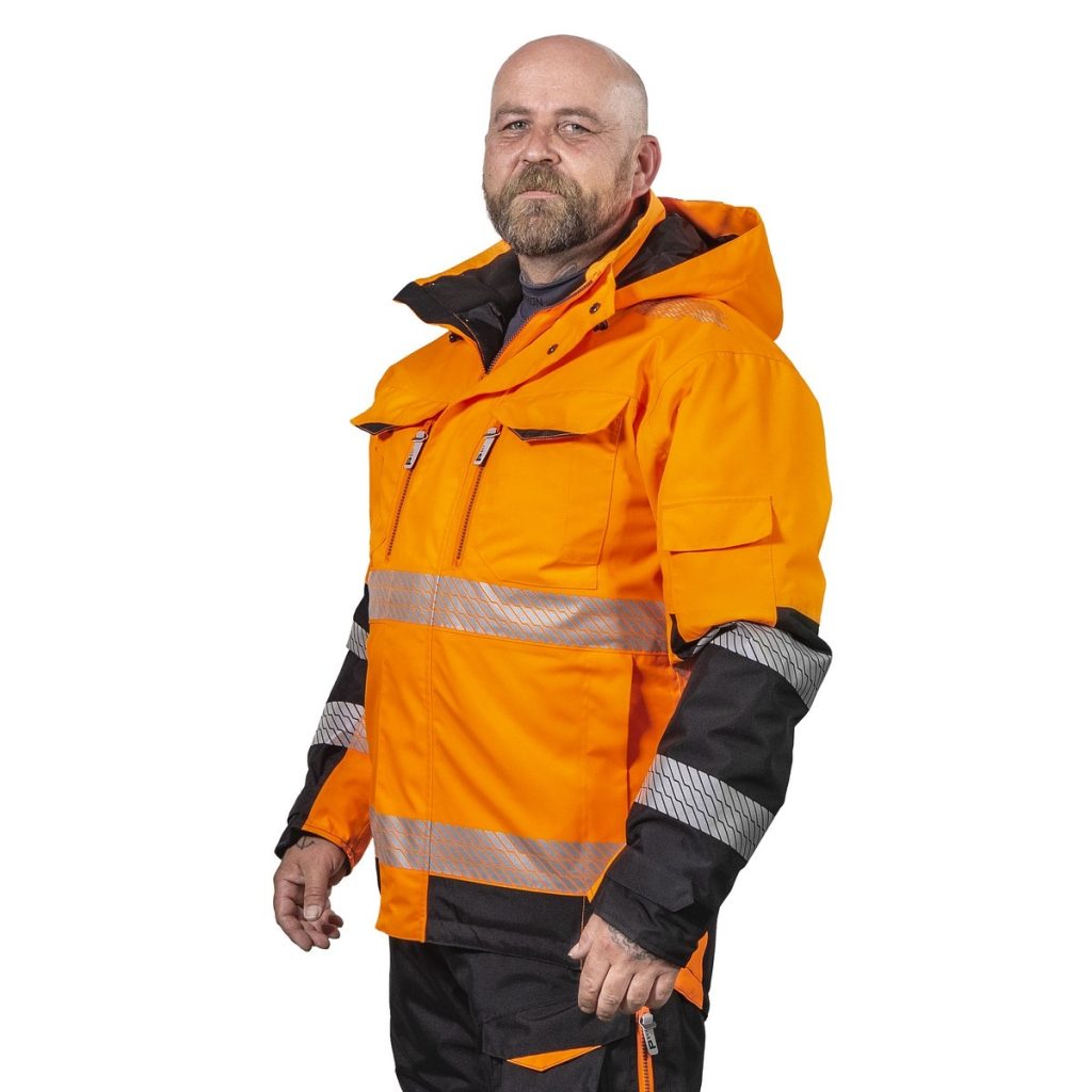 Ziemas jaka 2xl anton fl.orange/melns cl2