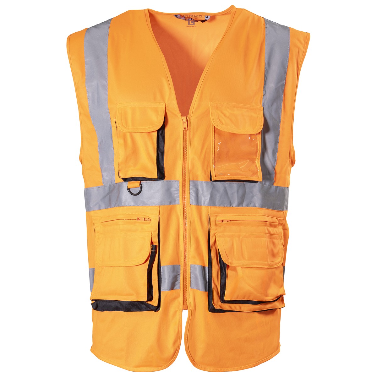 HI-VIS VESTE M FL.ORANGE MULTI POCKET CL2