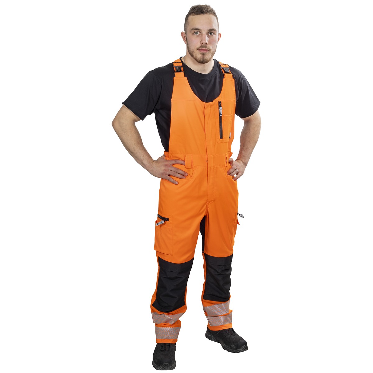 BIB&BRACE D100 RUSSEL FL.ORANGE/BLACK CL2