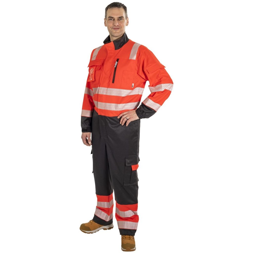 KOMBINEZONS 4XL RIPLEY FL.RED/BLACK CL3