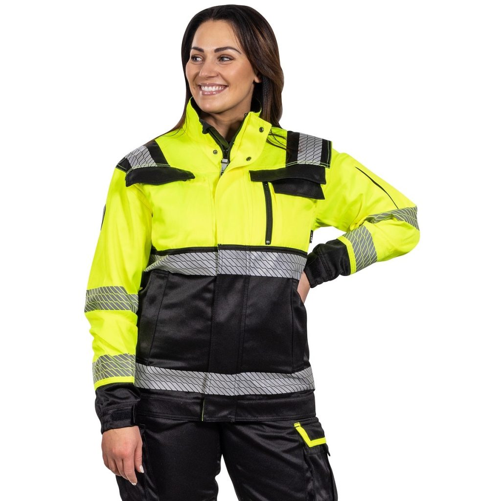 Jaka 4xl graniitti fl.yel/melns cl2 en20471