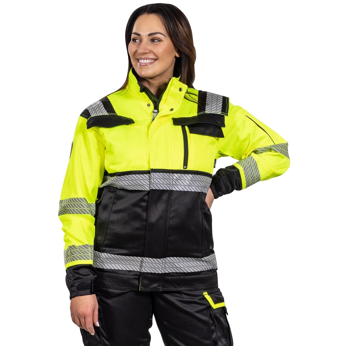 Jaka xl graniitti fl.yel/melns cl2 en20471
